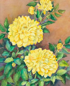 Dahlias in Gold