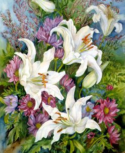 Lilies And Asters