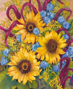 Sunflowers And Thistles