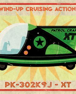 Patrol Craft XT Box Art Tin Toy