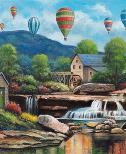 Spring Balloons Over The Mill