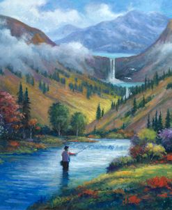 Vista View of a Fly Fisherman