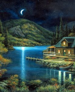 Moonlit Cabin