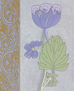 Blue Tulip With Left Border
