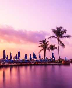 Sunset By The Pool