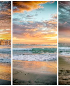 A Mission Beach Sunset Triptych