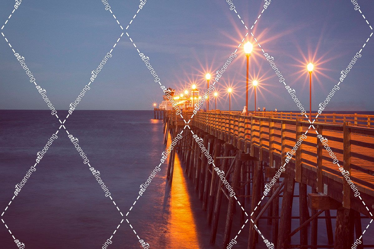 Oceanside Pier Dawn Lights