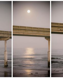 Moon Over O.B. Pier Triptych