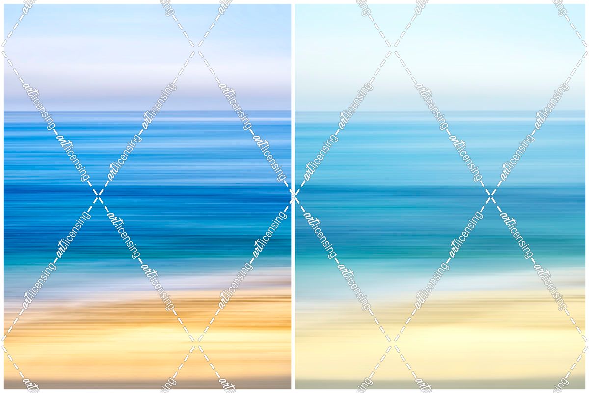 Soft Seas Abstract Diptych