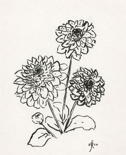 Floral Ink Study V