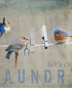 Laundry Day Bluebirds