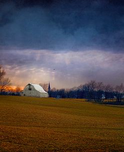 Missouri Barn At Sunset