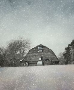 Snowing At The Old Barn
