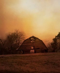 The Old Barn On A Fall Evening