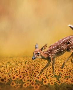 Romping In The Sunflower Field