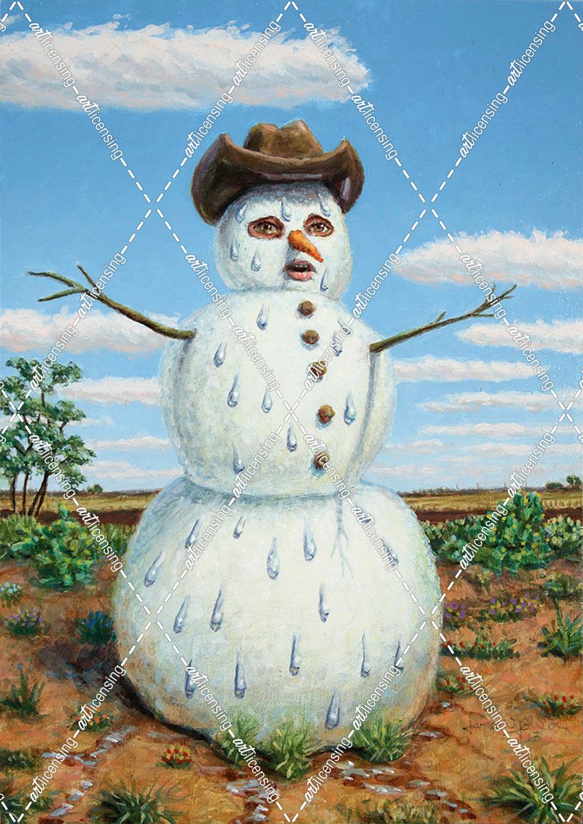Snowman In Texas