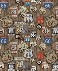 Route 66 on Wood-JP3956