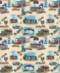 Route 66 Landmarks JP3968 Pattern