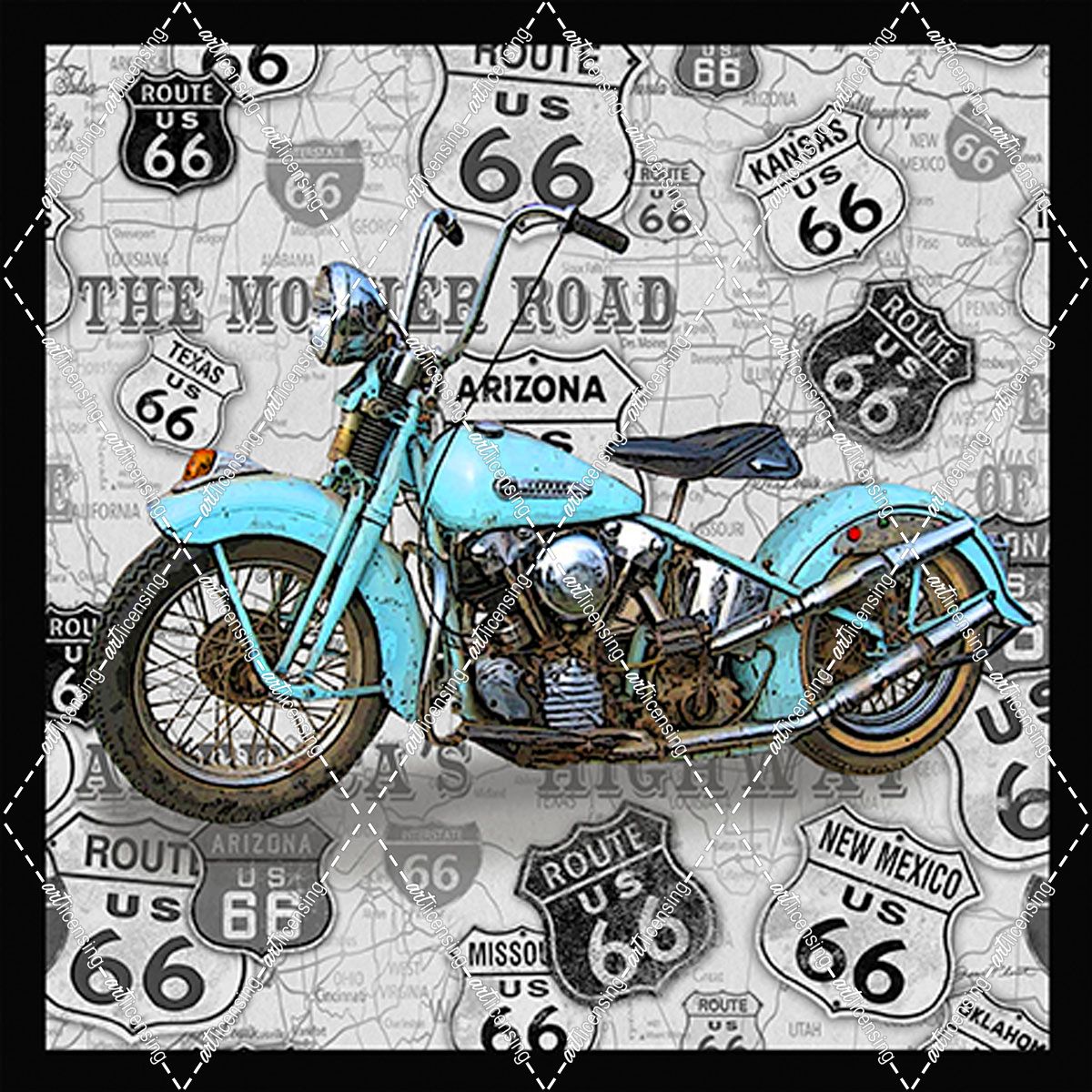 Vintage Motorcycles on Route 66-E