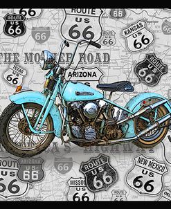 Vintage Motorcycles on Route 66-E