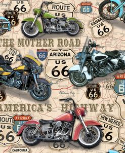 Vintage Motorcycles on Route 66-A