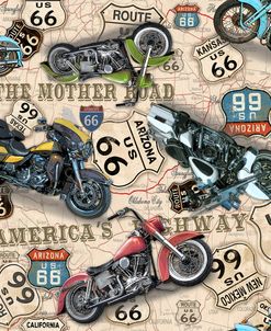 Vintage Motorcycles on Route 66-X