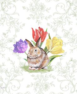 Bunnies In The Tulips-E