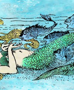 Mermaid Under the Sea-A