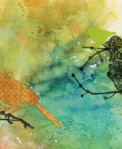 Birds On Watercolor-A