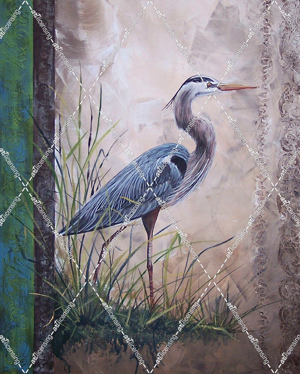 In The Reeds-Blue Heron
