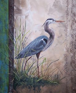 In The Reeds-Blue Heron