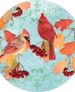 Jp2885_Cardinals In Fall-Dinner Plate