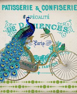 Jp3608-Peacock On Bicylce