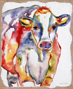 JP2488-Colorful Cow-Burlap