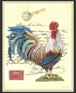 JP3847-Postage Stamp Rooster