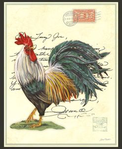 JP3848-Poster Stamp Rooster