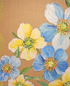 Spring Florals On Burlap-A