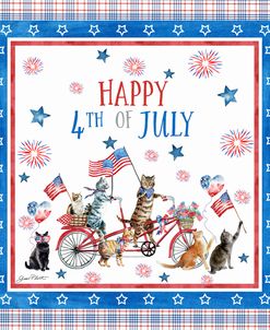 4th of July Cats on Bike
