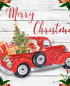 Vintage Red Truck Christmas-A