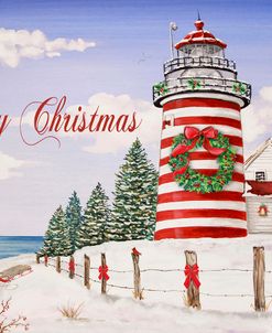 JP3897-Christmas Lighthouse -Merry Christmas