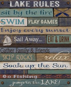 Lake Rules On Wood