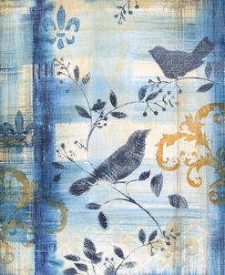 Blue Plaid With Birds A