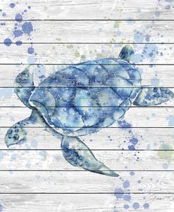 Sea Turtle On Wood A