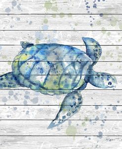 Sea Turtle On Wood B