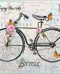 Vintage Bicycle with Map A