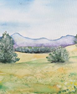 Watercolor Landscape Countryside