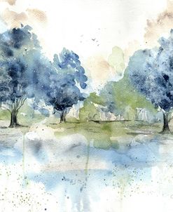 Washy Blue Landscape A