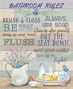 Lavender Bathroom Rules