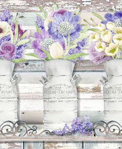 Milk Cans With Florals A