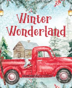 Red Christmas Truck In Wonderland